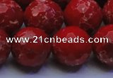 CDE2517 15.5 inches 20mm faceted round dyed sea sediment jasper beads