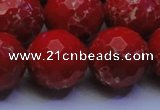 CDE2518 15.5 inches 22mm faceted round dyed sea sediment jasper beads