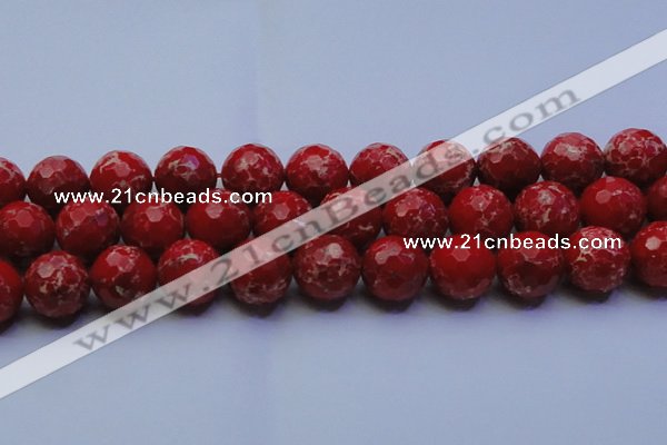 CDE2518 15.5 inches 22mm faceted round dyed sea sediment jasper beads