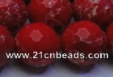 CDE2519 15.5 inches 24mm faceted round dyed sea sediment jasper beads