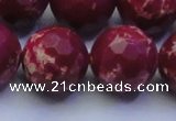 CDE2525 15.5 inches 22mm faceted round dyed sea sediment jasper beads