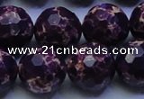 CDE2538 15.5 inches 20mm faceted round dyed sea sediment jasper beads