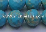 CDE2545 15.5 inches 20mm faceted round dyed sea sediment jasper beads