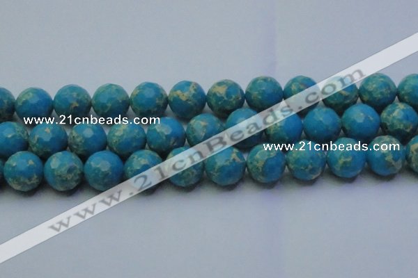 CDE2552 15.5 inches 20mm faceted round dyed sea sediment jasper beads