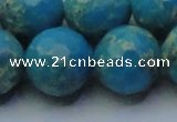 CDE2553 15.5 inches 22mm faceted round dyed sea sediment jasper beads