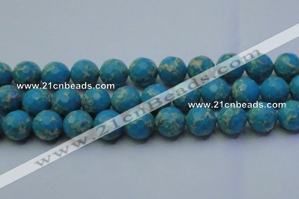 CDE2553 15.5 inches 22mm faceted round dyed sea sediment jasper beads