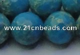 CDE2554 15.5 inches 24mm faceted round dyed sea sediment jasper beads