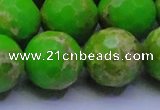 CDE2560 15.5 inches 22mm faceted round dyed sea sediment jasper beads