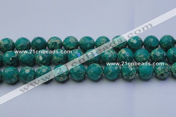 CDE2567 15.5 inches 20mm faceted round dyed sea sediment jasper beads