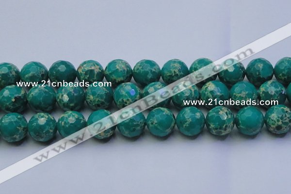 CDE2568 15.5 inches 22mm faceted round dyed sea sediment jasper beads