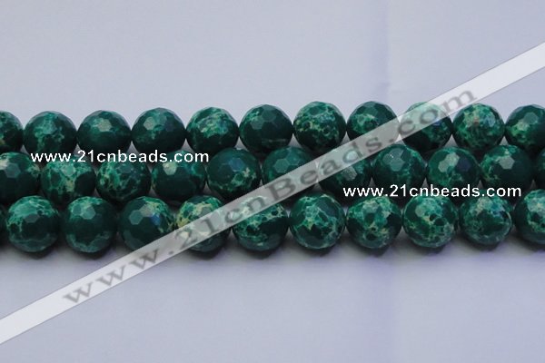 CDE2574 15.5 inches 20mm faceted round dyed sea sediment jasper beads