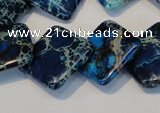 CDE258 15.5 inches 20*20mm diamond dyed sea sediment jasper beads