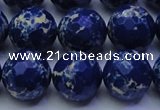 CDE2580 15.5 inches 16mm faceted round dyed sea sediment jasper beads