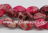 CDE26 15.5 inches 10*20mm nuggets dyed sea sediment jasper beads