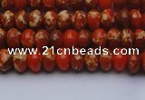 CDE2600 15.5 inches 5*8mm rondelle dyed sea sediment jasper beads