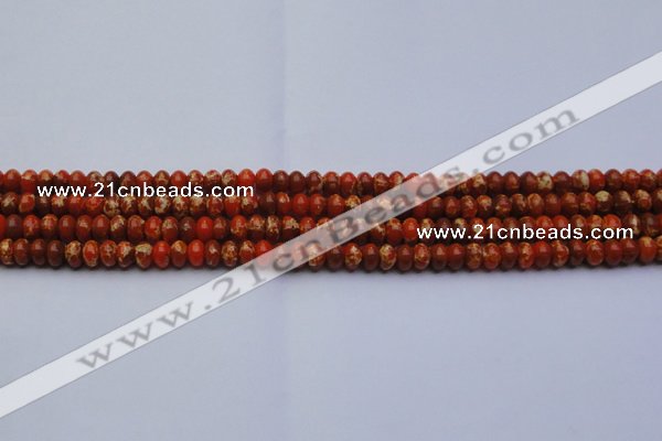 CDE2600 15.5 inches 5*8mm rondelle dyed sea sediment jasper beads