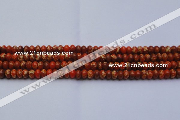 CDE2603 15.5 inches 10*14mm rondelle dyed sea sediment jasper beads