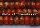 CDE2604 15.5 inches 12*16mm rondelle dyed sea sediment jasper beads