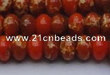 CDE2606 15.5 inches 15*20mm rondelle dyed sea sediment jasper beads