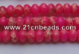 CDE2608 15.5 inches 5*8mm rondelle dyed sea sediment jasper beads