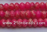 CDE2609 15.5 inches 7*10mm rondelle dyed sea sediment jasper beads