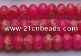 CDE2610 15.5 inches 8*12mm rondelle dyed sea sediment jasper beads