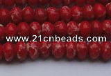 CDE2617 15.5 inches 7*10mm rondelle dyed sea sediment jasper beads