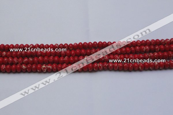 CDE2617 15.5 inches 7*10mm rondelle dyed sea sediment jasper beads