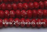 CDE2618 15.5 inches 8*12mm rondelle dyed sea sediment jasper beads