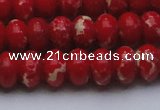 CDE2621 15.5 inches 13*18mm rondelle dyed sea sediment jasper beads