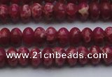 CDE2624 15.5 inches 5*8mm rondelle dyed sea sediment jasper beads