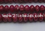 CDE2625 15.5 inches 7*10mm rondelle dyed sea sediment jasper beads