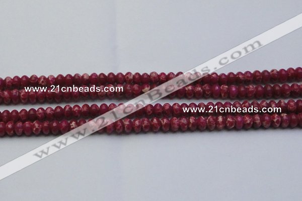 CDE2625 15.5 inches 7*10mm rondelle dyed sea sediment jasper beads