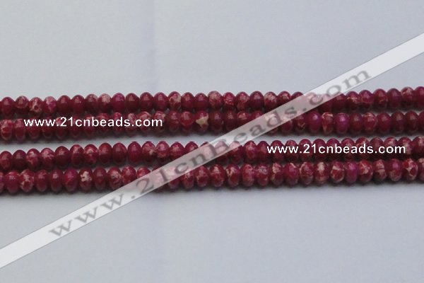 CDE2627 15.5 inches 10*14mm rondelle dyed sea sediment jasper beads