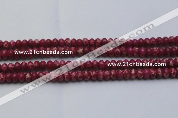 CDE2628 15.5 inches 12*16mm rondelle dyed sea sediment jasper beads