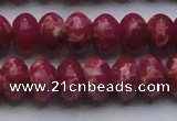 CDE2630 15.5 inches 15*20mm rondelle dyed sea sediment jasper beads