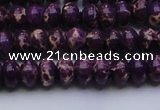 CDE2633 15.5 inches 7*10mm rondelle dyed sea sediment jasper beads