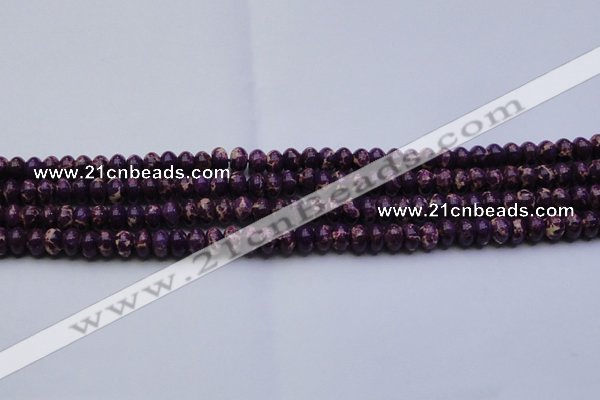 CDE2633 15.5 inches 7*10mm rondelle dyed sea sediment jasper beads