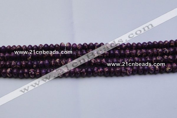 CDE2634 15.5 inches 8*12mm rondelle dyed sea sediment jasper beads