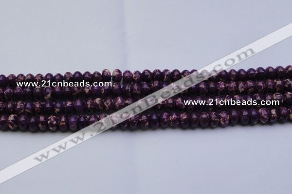 CDE2635 15.5 inches 10*14mm rondelle dyed sea sediment jasper beads