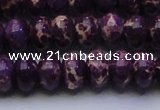 CDE2637 15.5 inches 13*18mm rondelle dyed sea sediment jasper beads