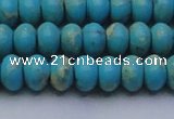 CDE2643 15.5 inches 10*14mm rondelle dyed sea sediment jasper beads