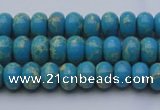 CDE2648 15.5 inches 5*8mm rondelle dyed sea sediment jasper beads