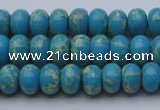 CDE2649 15.5 inches 7*10mm rondelle dyed sea sediment jasper beads