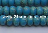 CDE2650 15.5 inches 8*12mm rondelle dyed sea sediment jasper beads