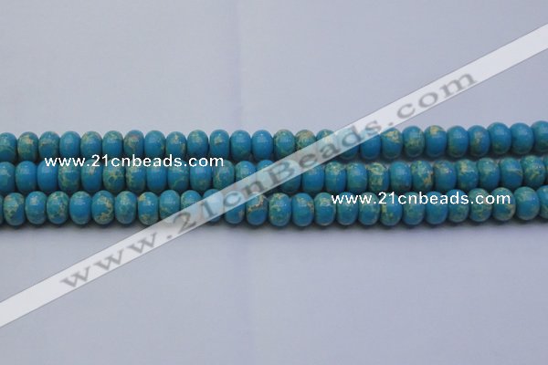 CDE2651 15.5 inches 10*14mm rondelle dyed sea sediment jasper beads