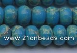 CDE2653 15.5 inches 13*18mm rondelle dyed sea sediment jasper beads