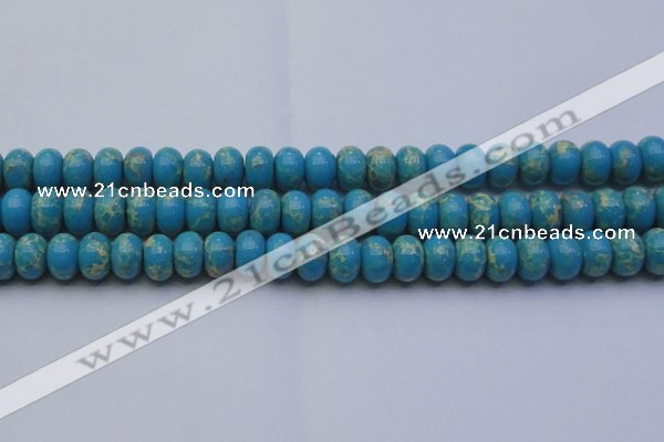 CDE2653 15.5 inches 13*18mm rondelle dyed sea sediment jasper beads