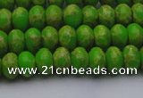 CDE2657 15.5 inches 7*10mm rondelle dyed sea sediment jasper beads