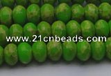 CDE2658 15.5 inches 8*12mm rondelle dyed sea sediment jasper beads